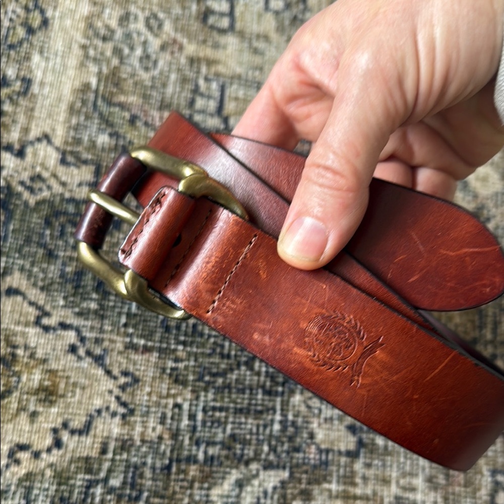 Tommy Hilfiger Rich Brown Leather Belt